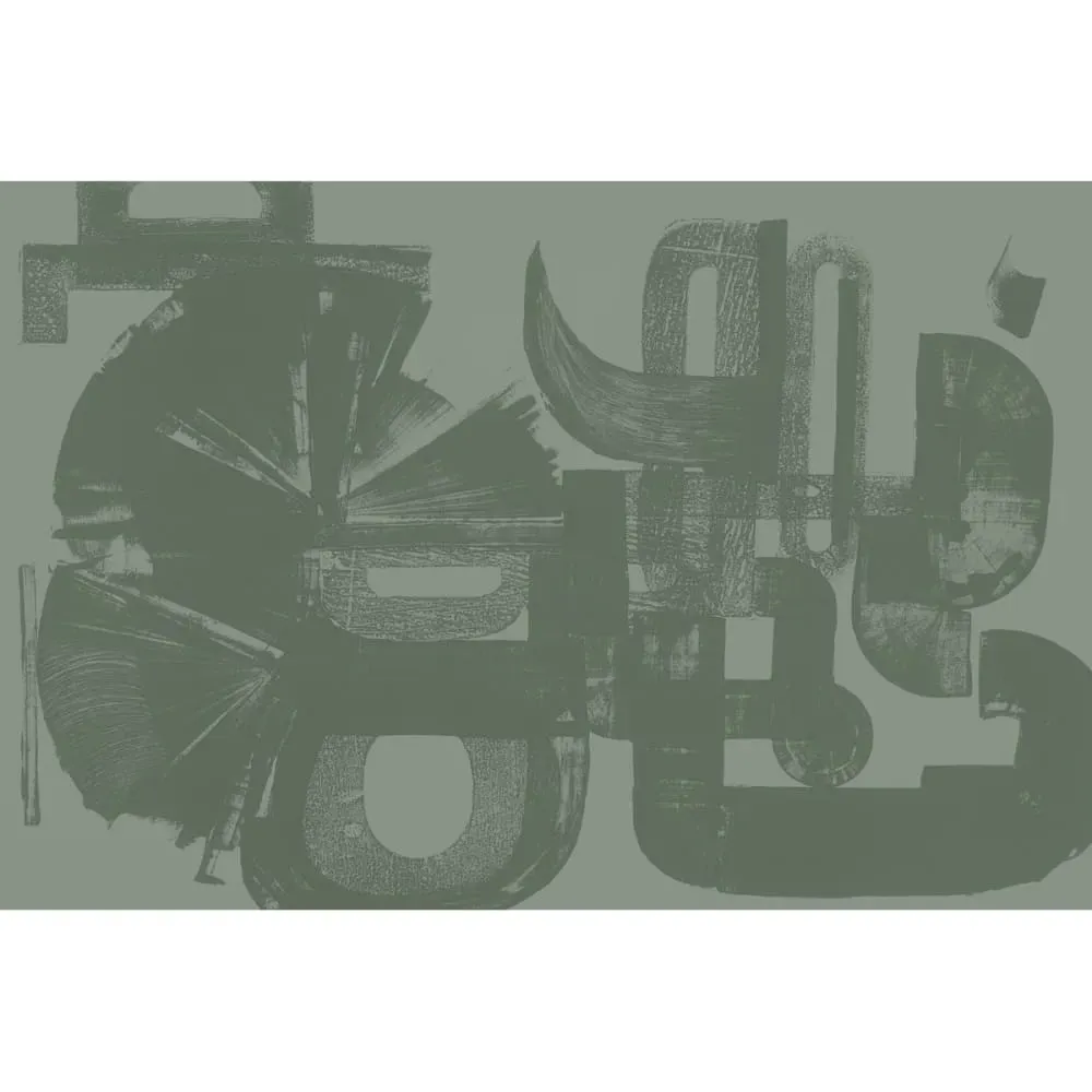 Illustration numéro 2 du produit Papier peint panoramique graphique vert clair 300x250cm