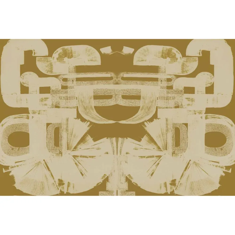 Illustration numéro 2 du produit Papier peint panoramique graphique jaune 150x250cm