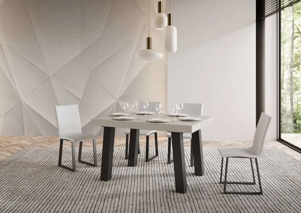 Illustration numéro 2 du produit Table extensible effet bois gris cachemire 90x120/380 cm