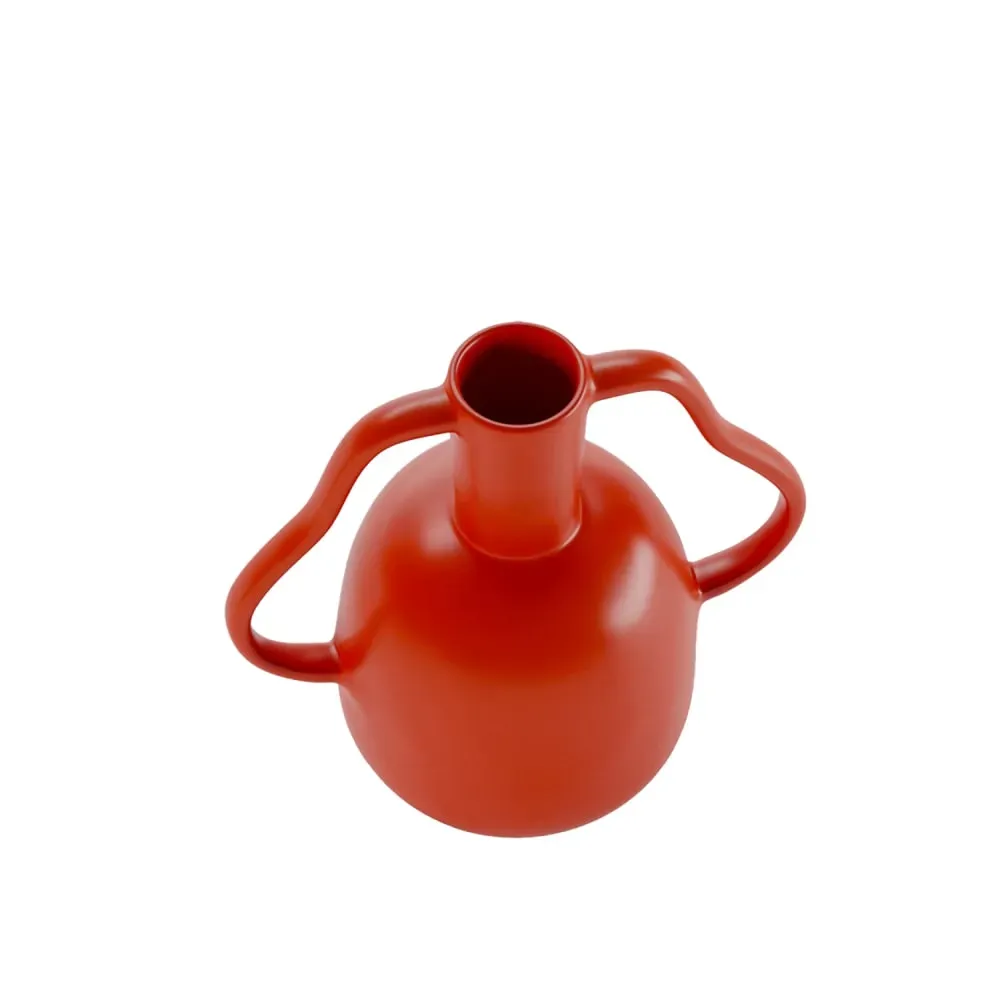 Illustration numéro 2 du produit Vase à poignées ondulées en céramique