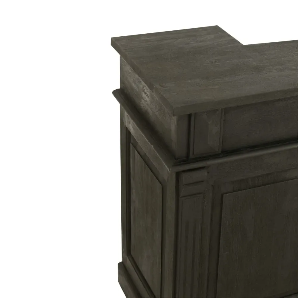 Illustration numéro 2 du produit Grand bar en bois de manguier noir 55 x 108