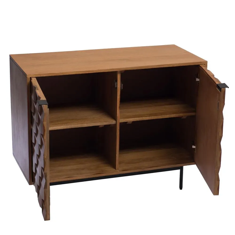 Illustration numéro 2 du produit Buffet 2 portes   bois naturel en manguier