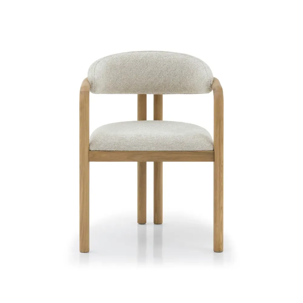Illustration numéro 2 du produit Chaise en chêne, assise beige