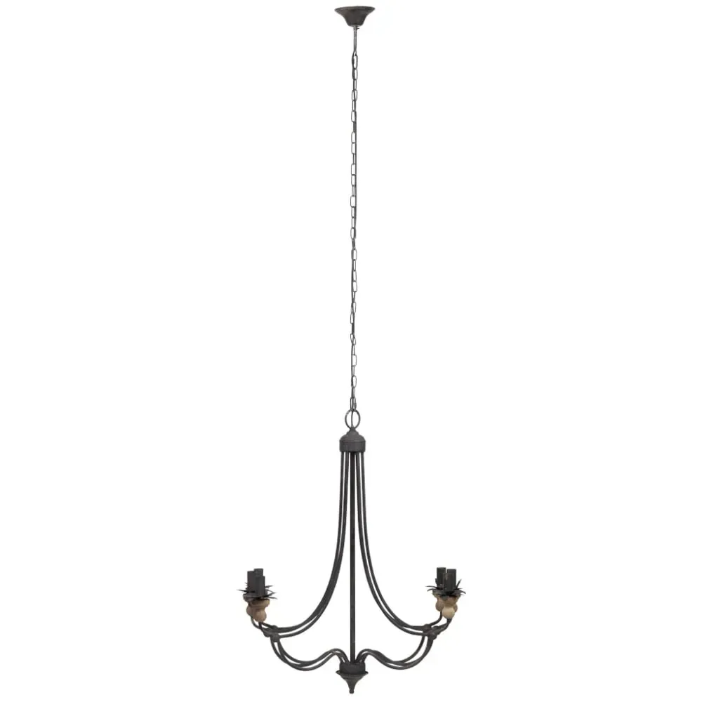 Illustration numéro 2 du produit Plafonnier en métal noir D69x86h cm