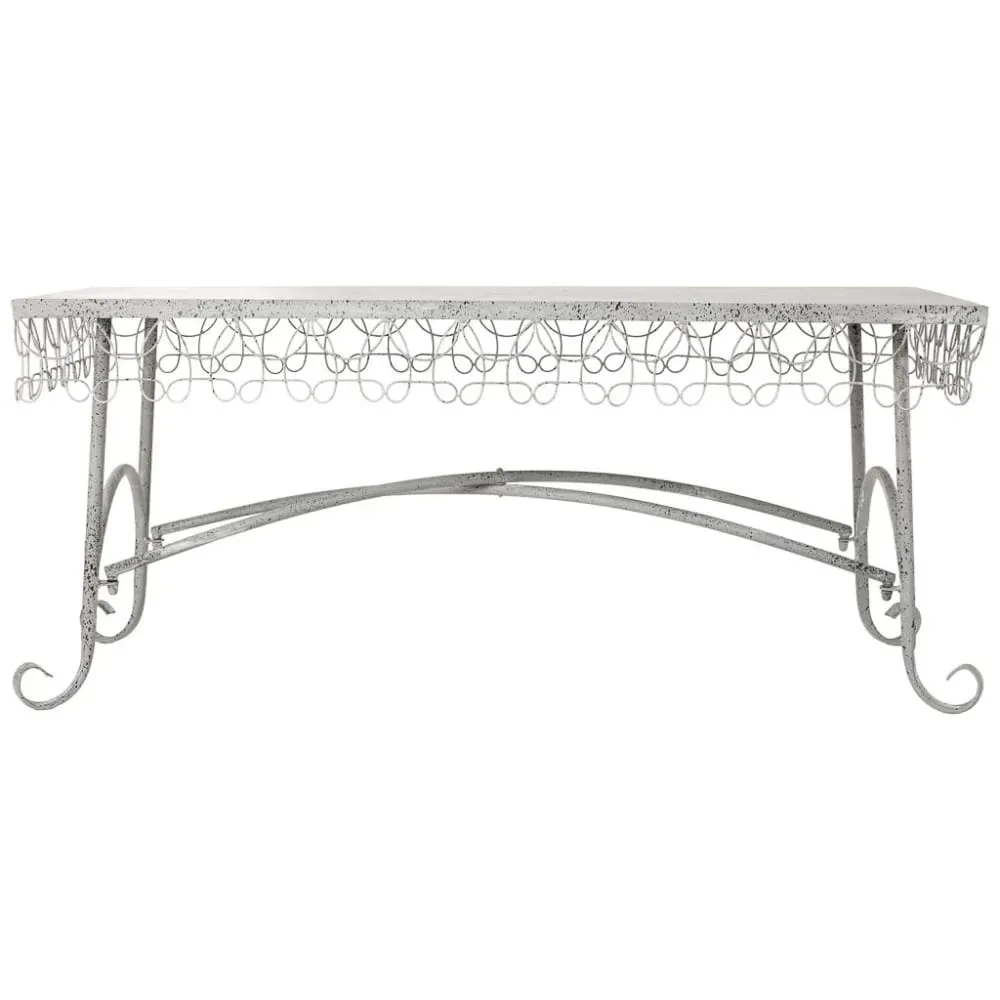 Illustration numéro 2 du produit Table basse en métal 120,65x56,52x52,07h cm