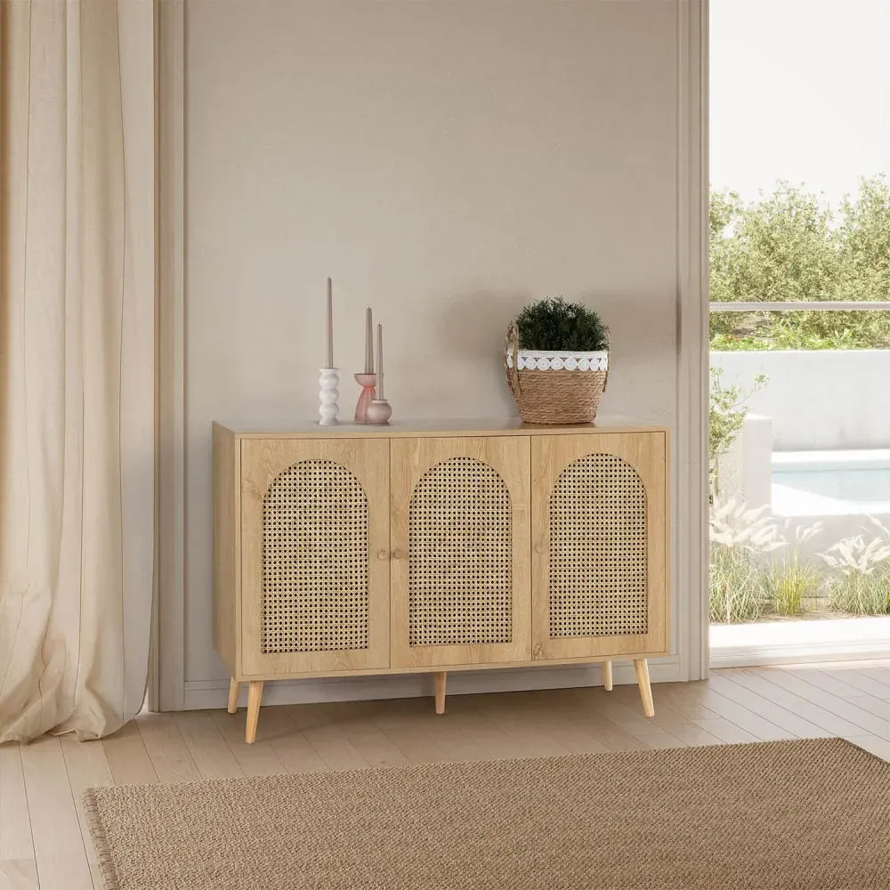 Illustration numéro 2 du produit Buffet 3 portes couleur Chêne