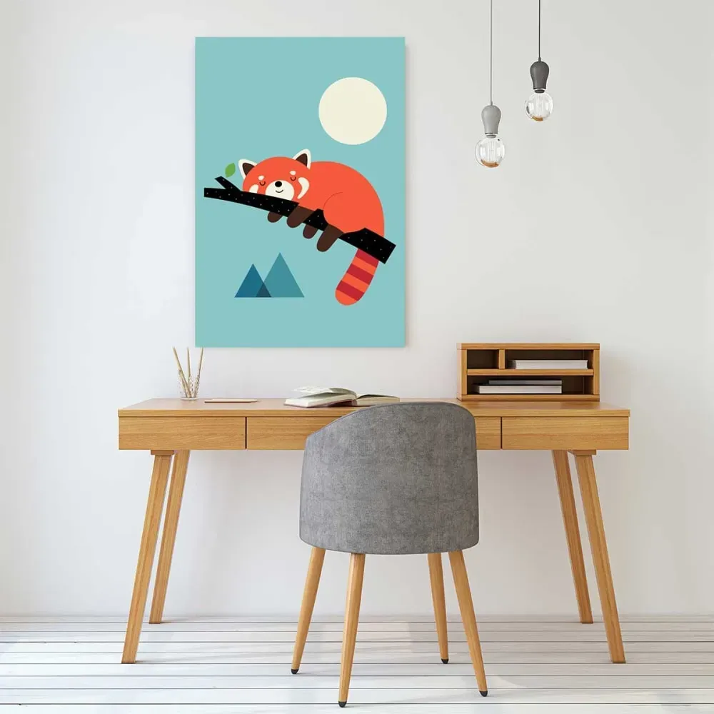 Illustration numéro 2 du produit Tableau enfant c'est l'heure de la sieste imprimé sur toile 40x60 cm