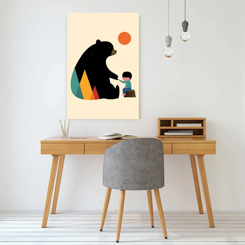 Illustration numéro 2 du produit Tableau enfant promesse imprimé sur toile 40x60 cm