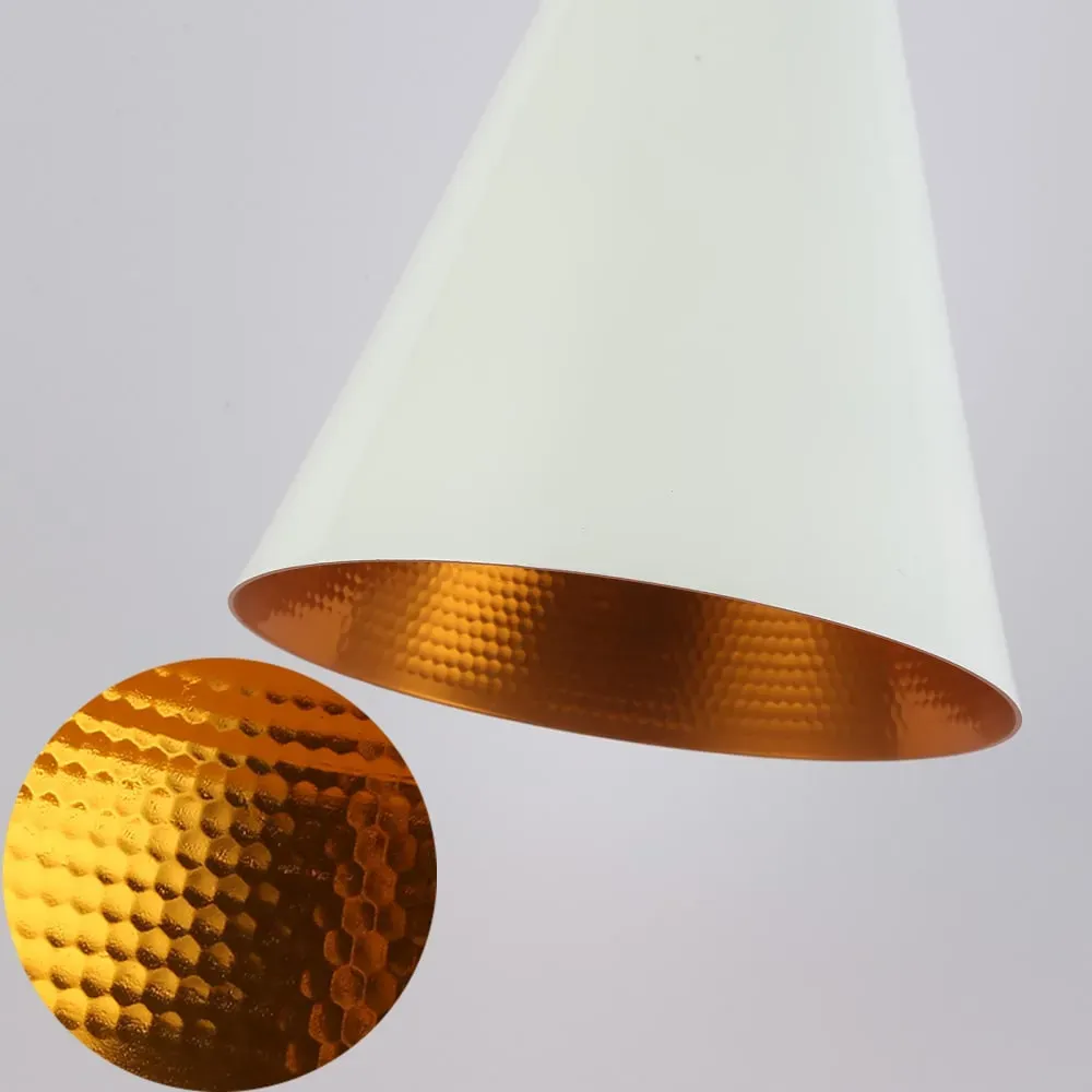 Illustration numéro 2 du produit Plafonnier industriel avec dôme aluminium blanc, E27 38x18cm