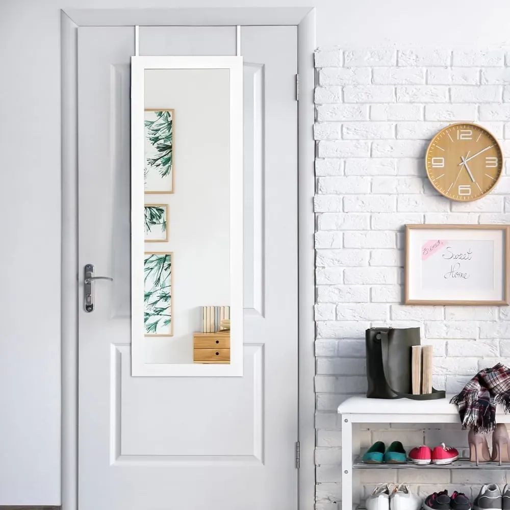 Illustration numéro 2 du produit Armoire a bijoux mural avec miroir et 3 niveaux d’étagère