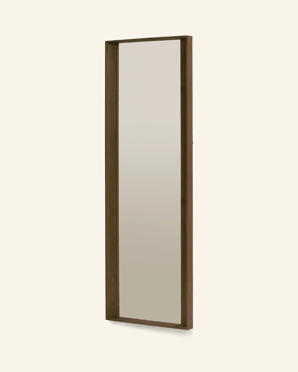 Illustration numéro 2 du produit Miroir sur pied en bois massif couleur brun, 160 cm