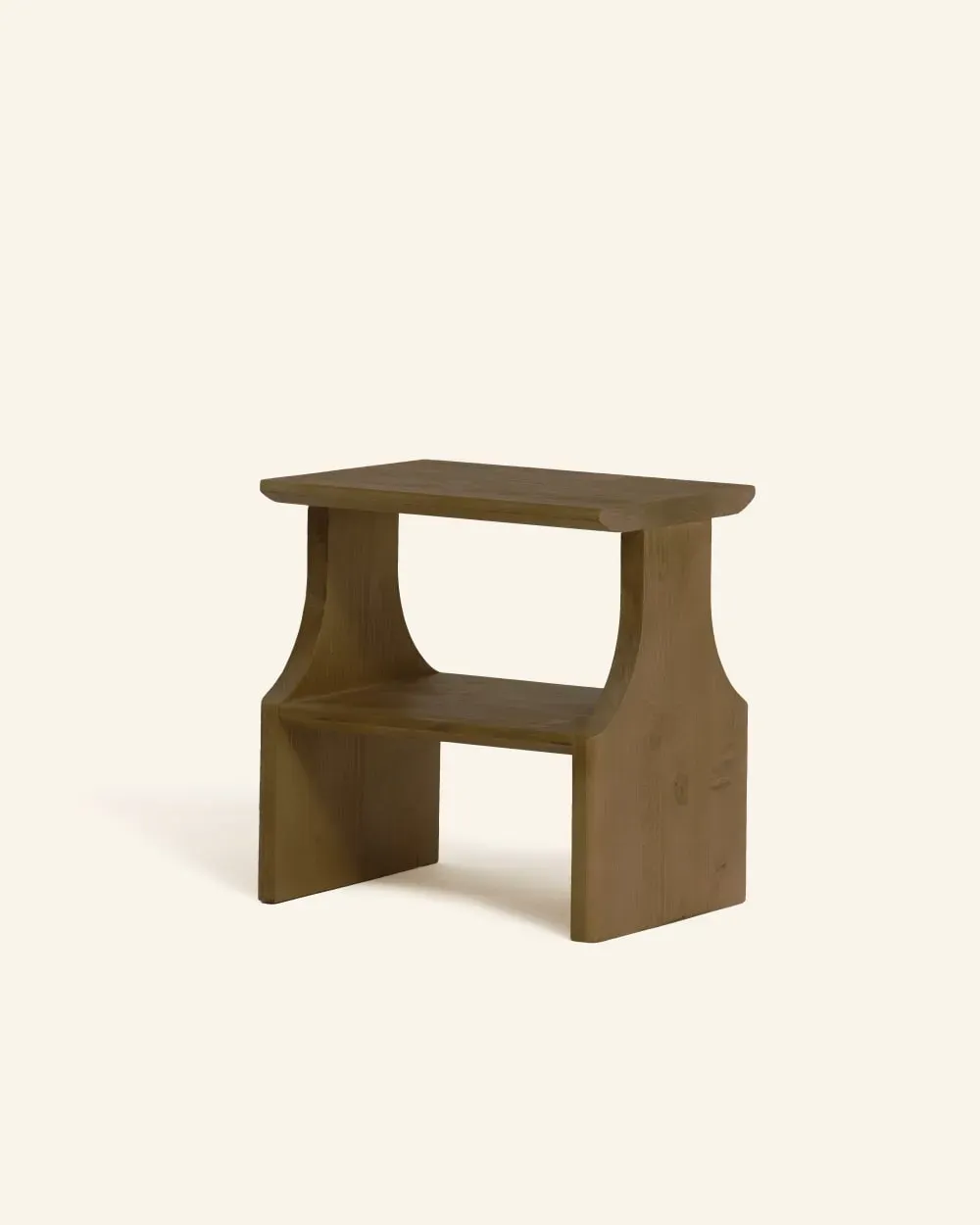 Illustration numéro 2 du produit Tabouret en bois massif couleur brun