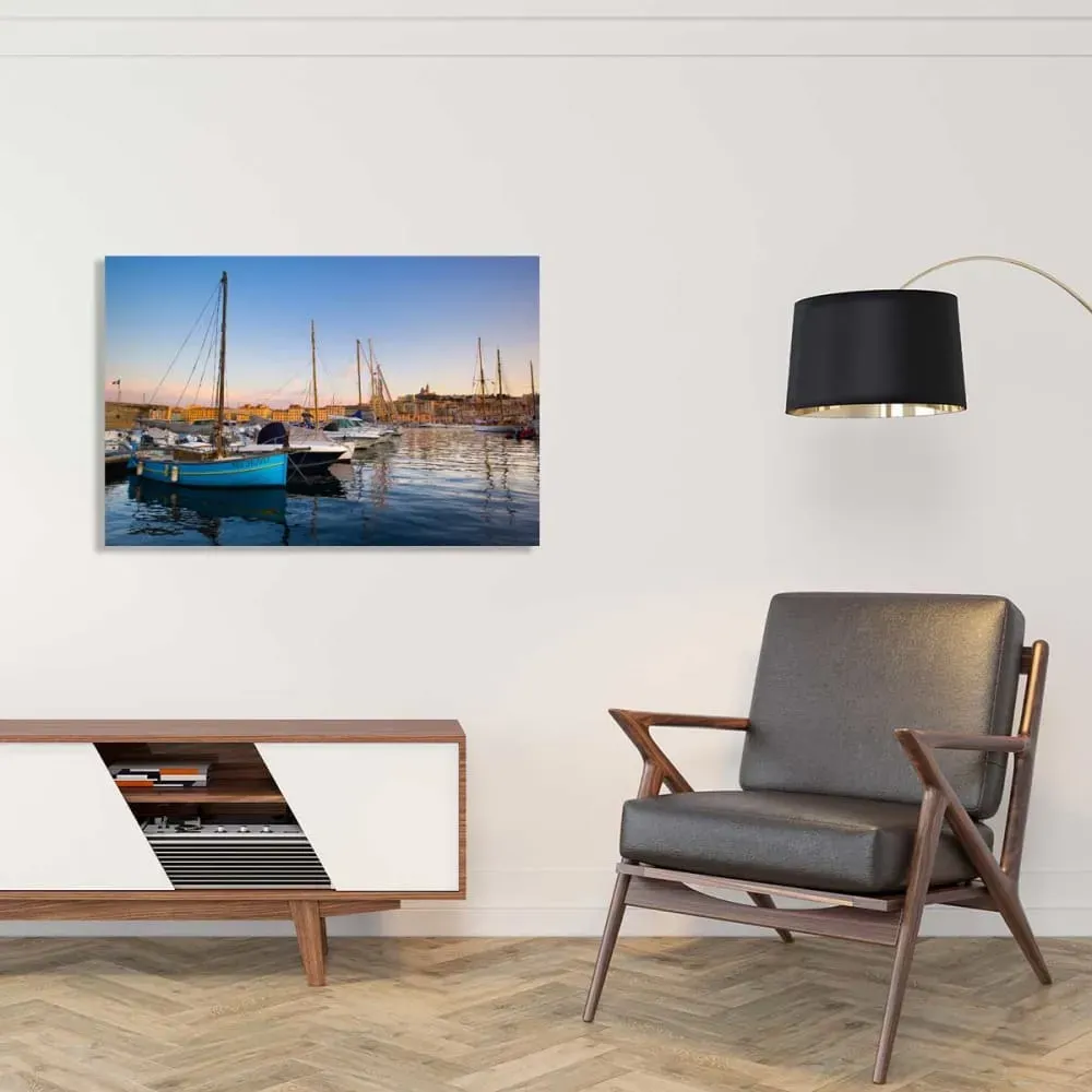 Illustration numéro 2 du produit Tableau les pointus du vieux port imprimé sur toile 90x60 cm