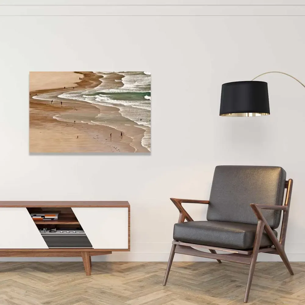 Illustration numéro 2 du produit Tableau bonheur vacances à la mer impression sur aluminium 90x60 cm