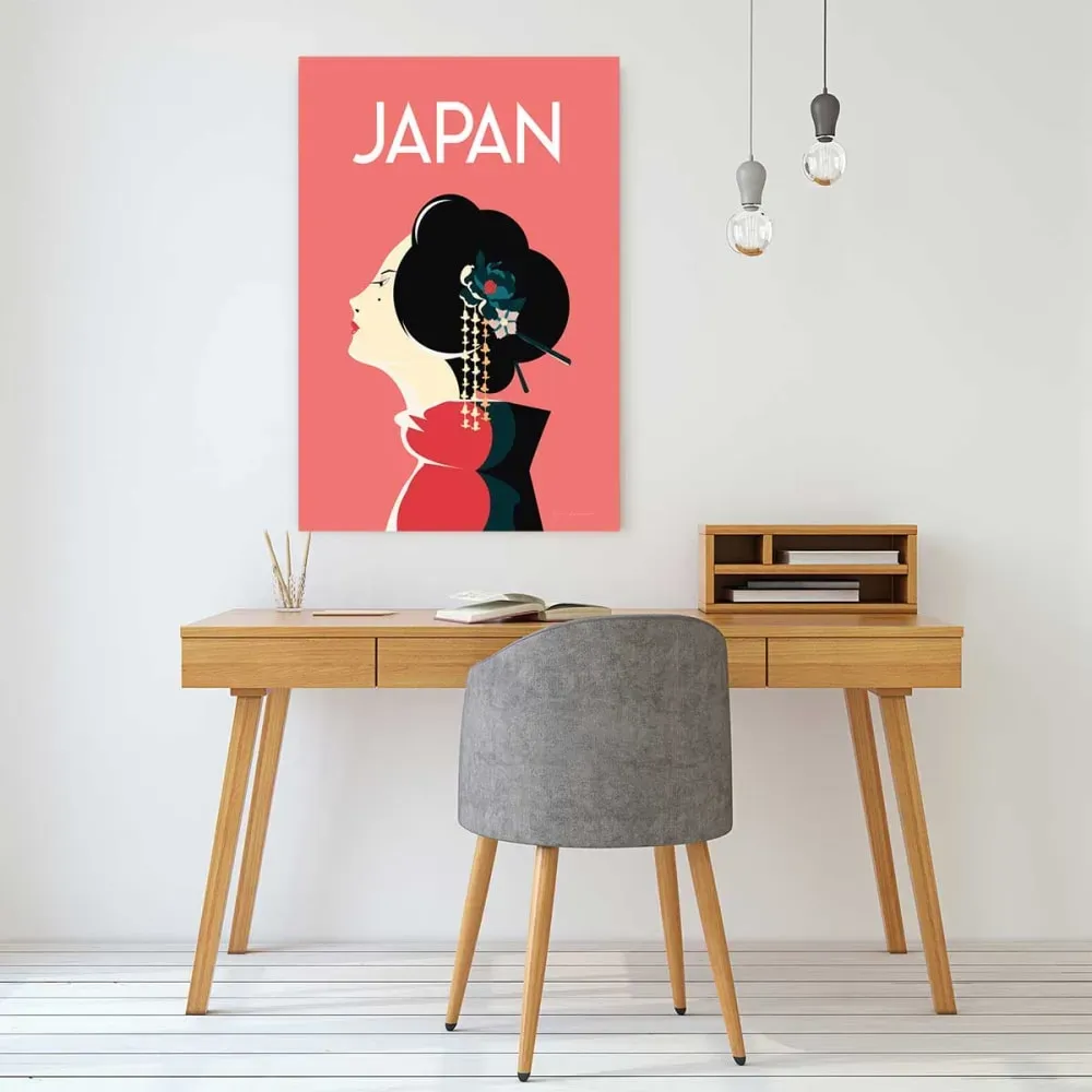 Illustration numéro 2 du produit Tableau de voyage Japon et tradition imprimé sur toile 60x90 cm