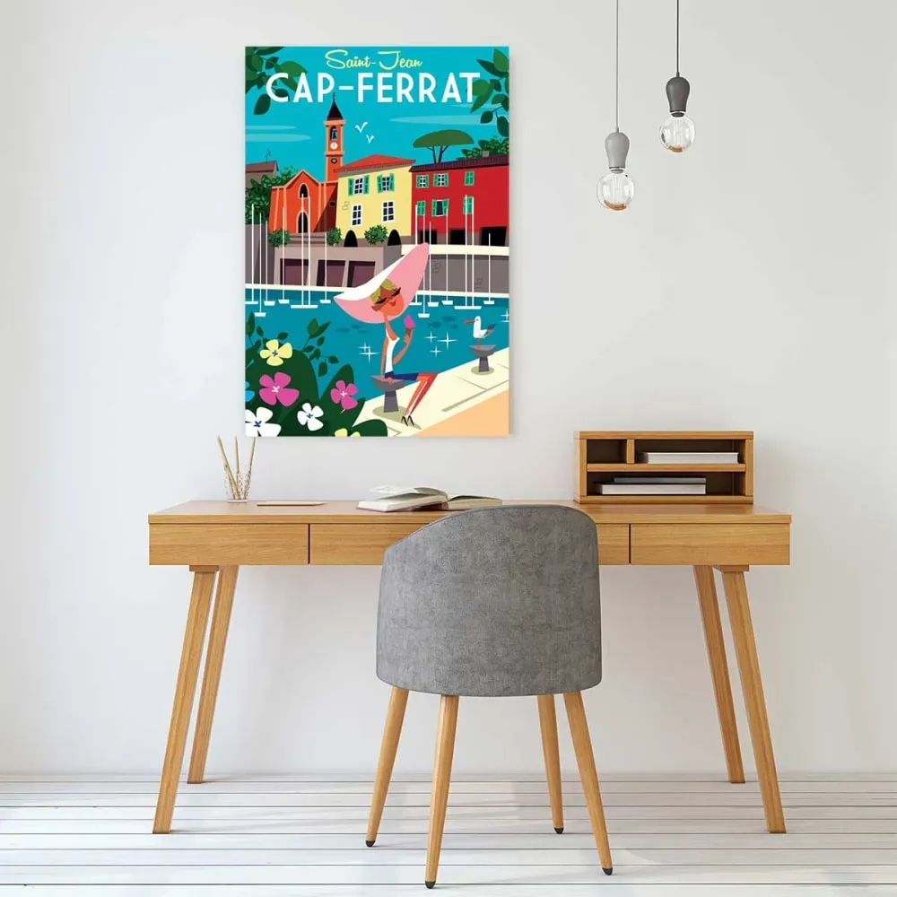 Illustration numéro 2 du produit Tableau du cap Ferrat imprimé sur toile 40x60 cm