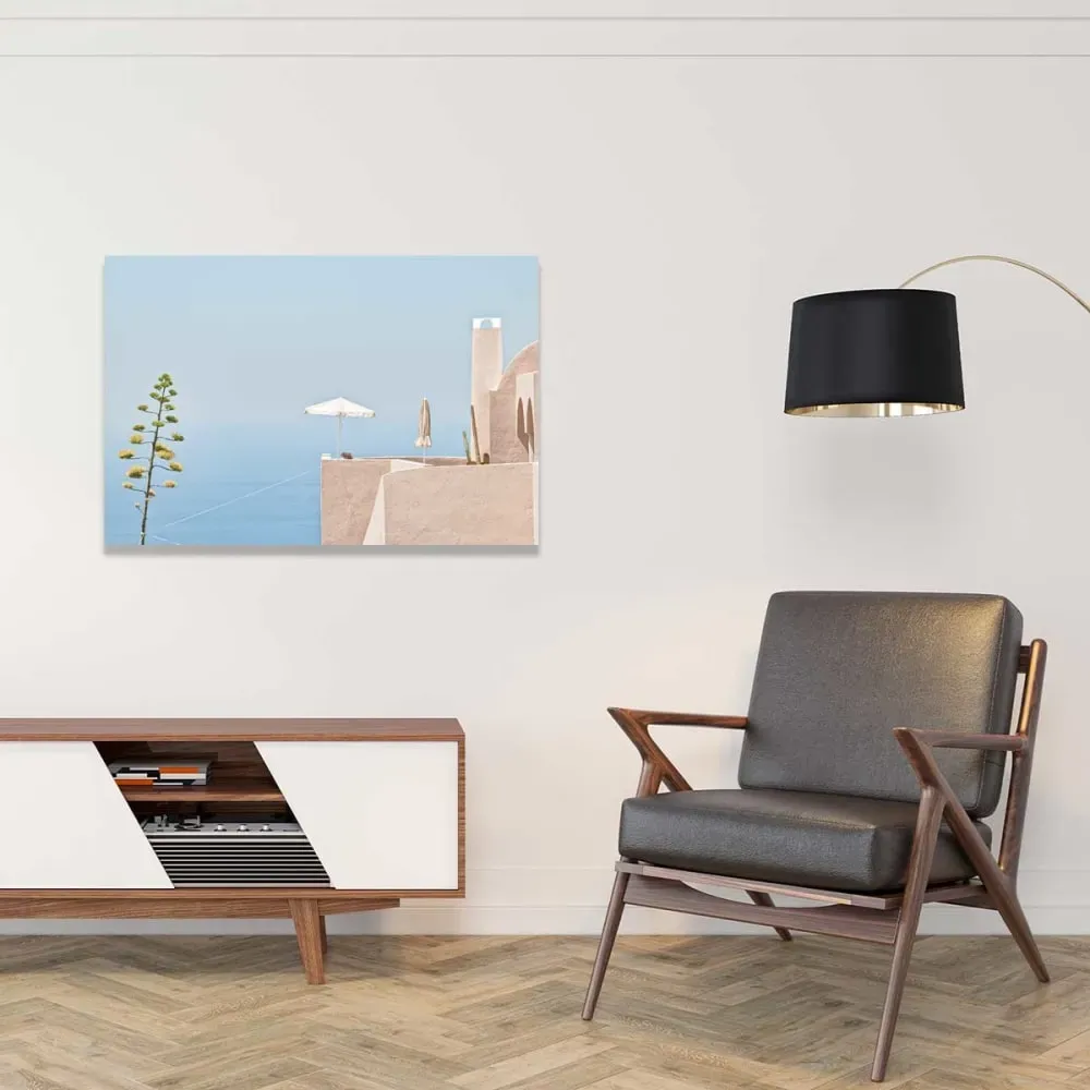 Illustration numéro 2 du produit Tableau agave au bord de mer imprimé sur toile 90x60 cm