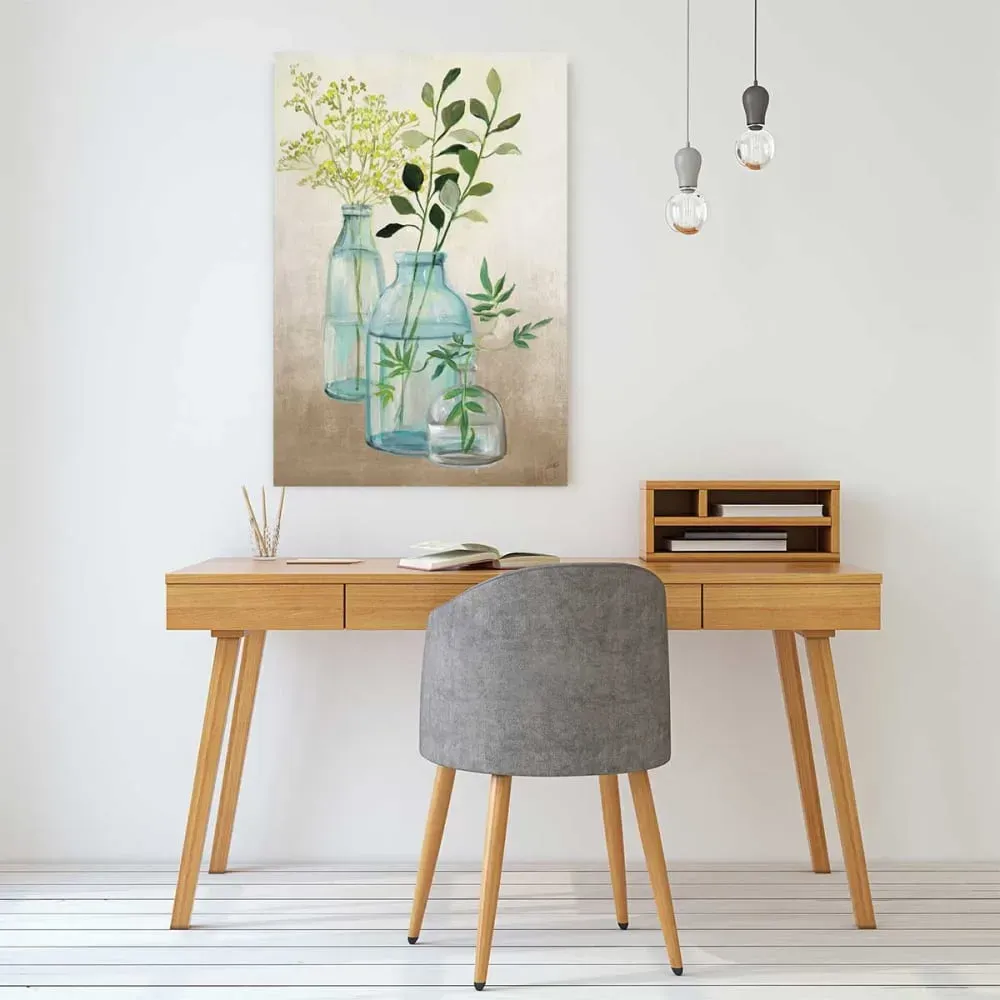 Illustration numéro 2 du produit Tableau fleurs médicinales imprimé sur toile 60x90 cm