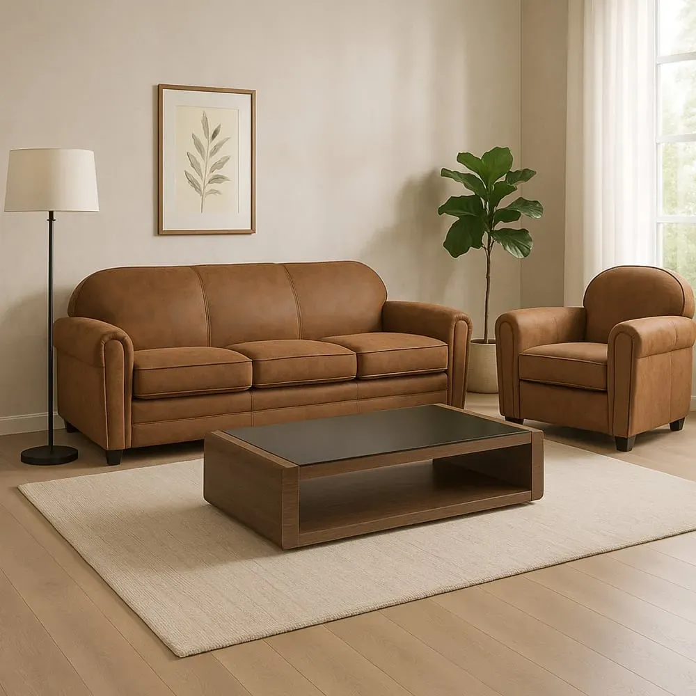 Illustration numéro 2 du produit Canapé club 3 places vintage