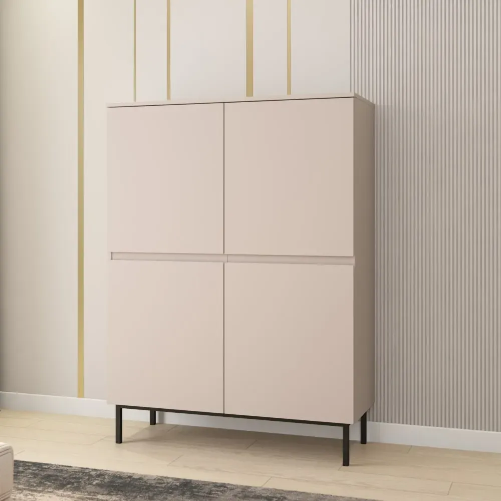 Illustration numéro 2 du produit Buffet haut  cachemire 4 portes 100cm