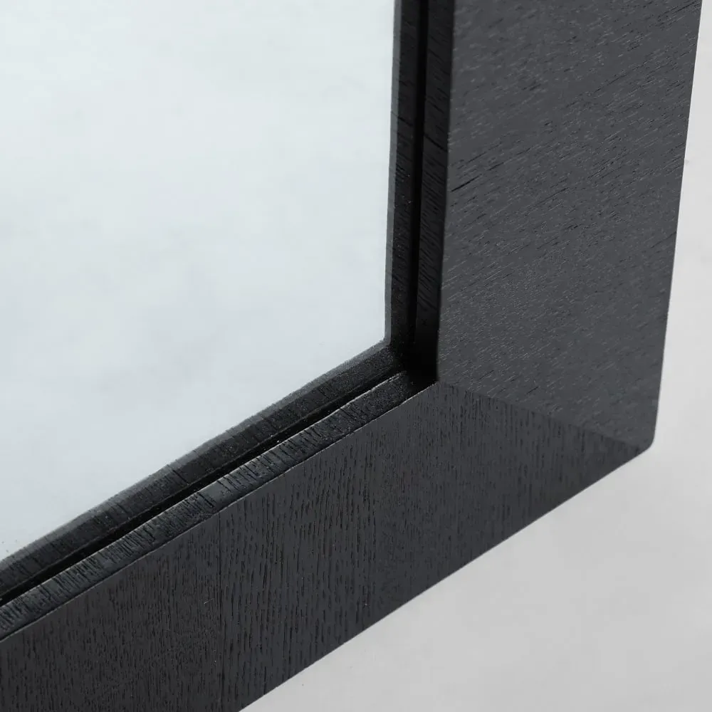 Illustration numéro 2 du produit Miroir en bois d’ébène noir,  59x6x59 cm