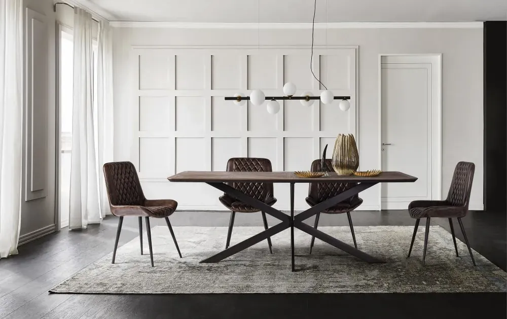 Illustration numéro 2 du produit Table à manger en bois de teck recyclé 180 cm