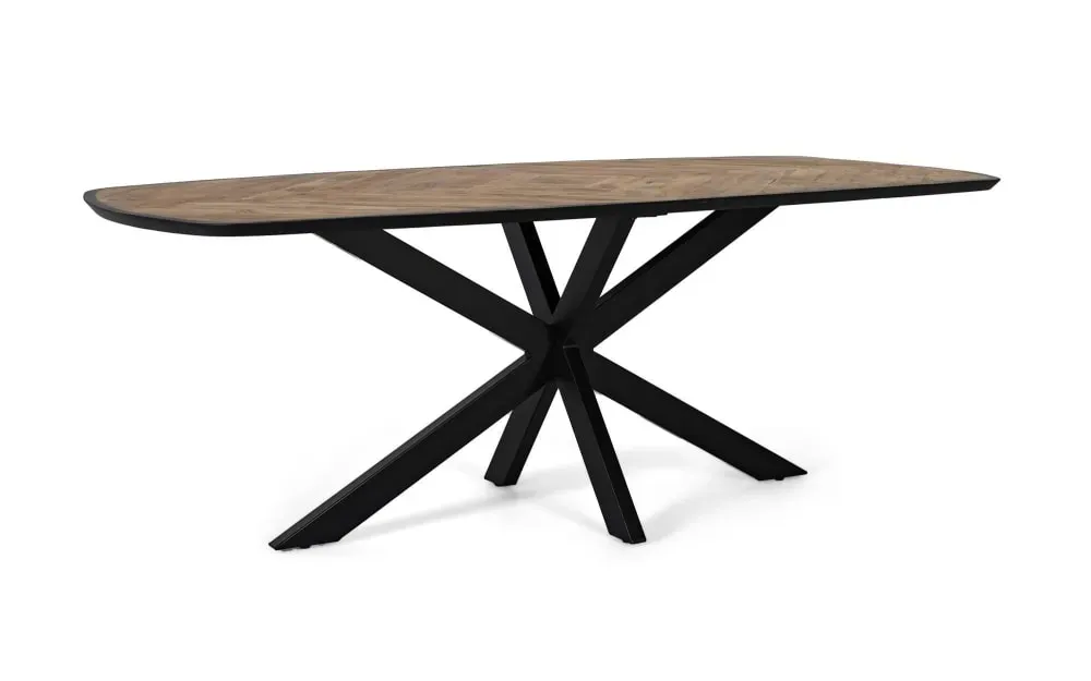 Illustration numéro 2 du produit Table à manger en bois de manguier aux coins arrondis 220 cm