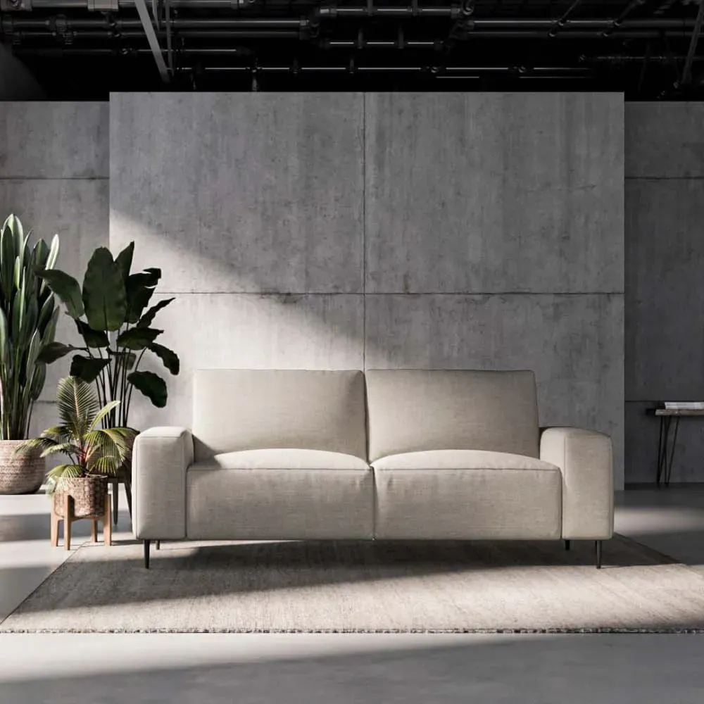 Illustration numéro 2 du produit Canapé 2 places gris clair