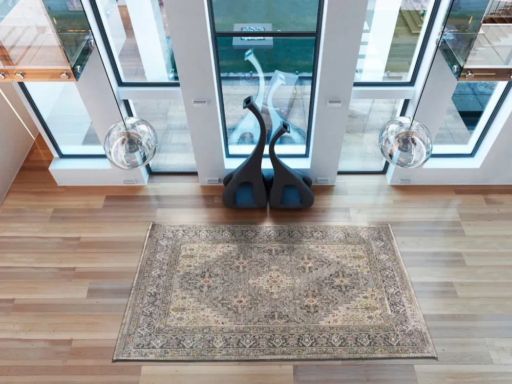 Illustration numéro 2 du produit Tapis vintage oriental gris/beige 200x290 cm