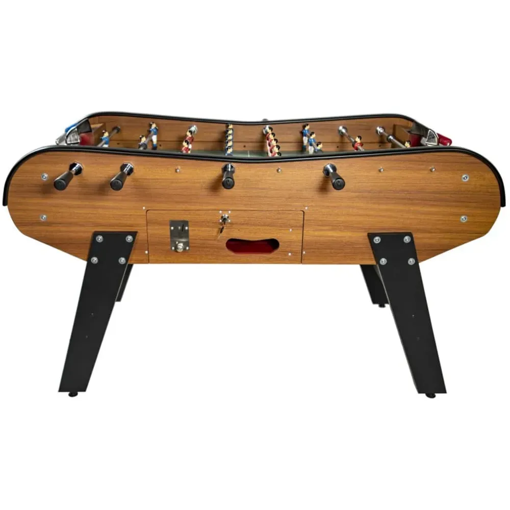 Illustration numéro 2 du produit De Bar en Bois - Baby foot avec monnayeur en bois foncé