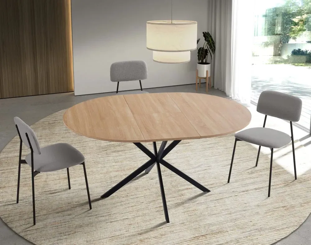 Illustration numéro 2 du produit Lot de 2 chaises en tissu et métal gris 80×46×50 cm