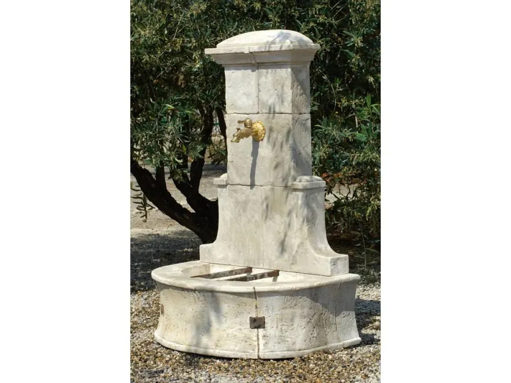 Illustration numéro 2 du produit Fontaine jardin pierre reconstituée  79 x 49x 113 cm