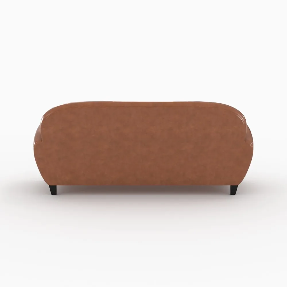 Illustration numéro 2 du produit Ensemble canapé et fauteuil camel 4 places