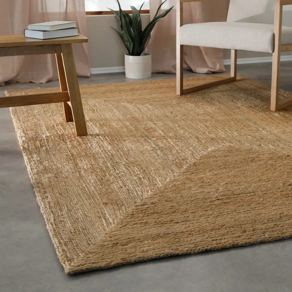 Illustration numéro 2 du produit Tapis en jute naturelle tissé  main 140x200