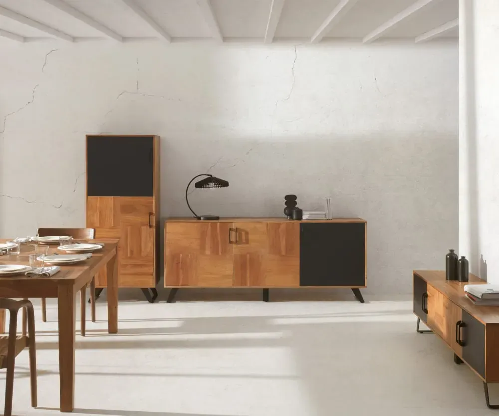 Illustration numéro 2 du produit Buffet en bois massif d'acacia recyclé