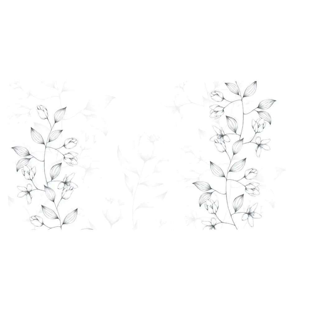 Illustration numéro 2 du produit Papier peint panoramique illustres pétales noir et blanc 300x250cm