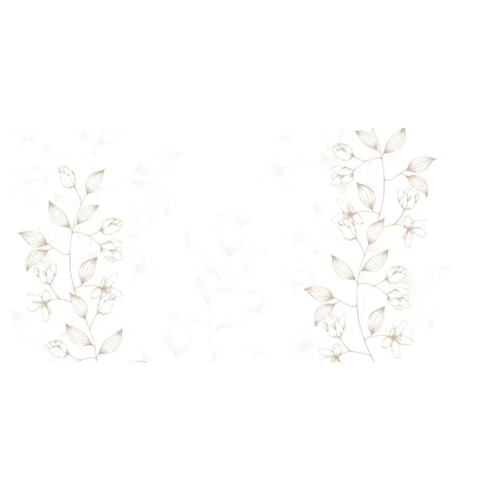 Illustration numéro 2 du produit Papier peint panoramique illustres pétales beige 525x250cm