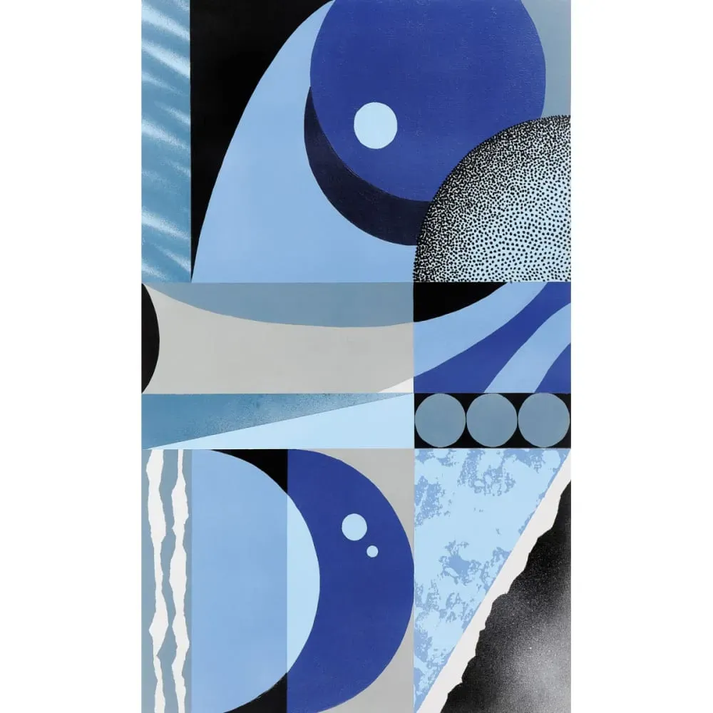 Illustration numéro 2 du produit Papier peint panoramique abstraction bleu 150x250cm