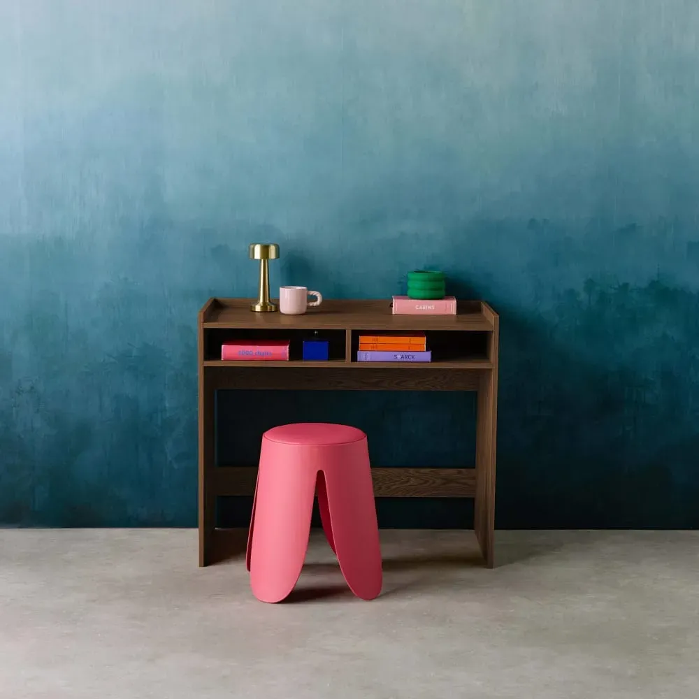 Illustration numéro 2 du produit Bureau décor bois 2 casiers de rangement noyer