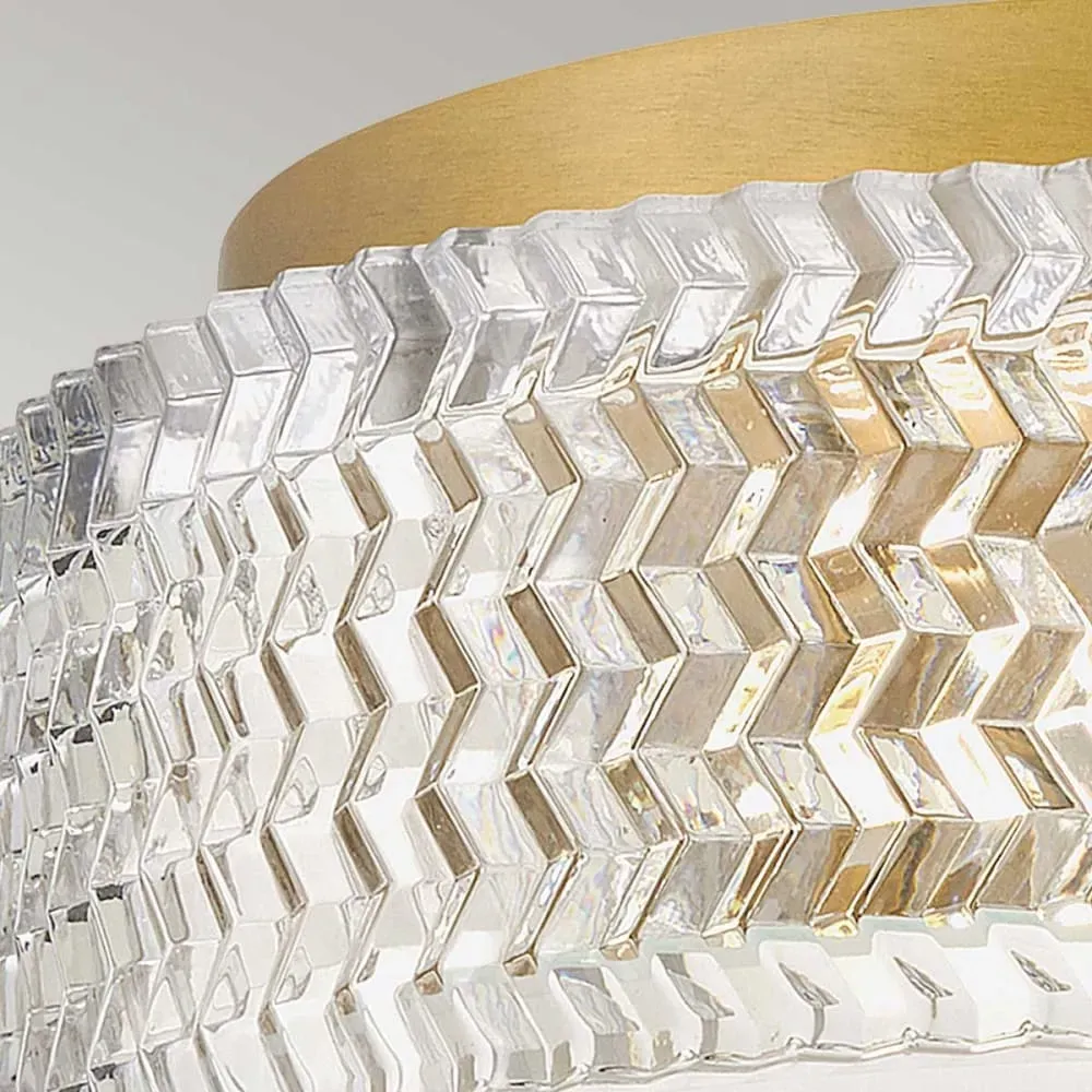 Illustration numéro 2 du produit Plafonnier Acier, Verre Laiton Héritage