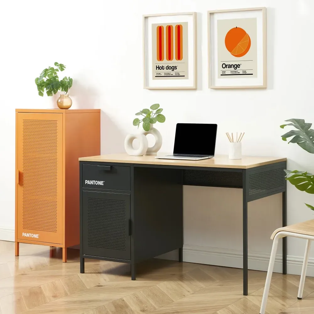 Illustration numéro 2 du produit Bureau métal gris anthracite 120cm