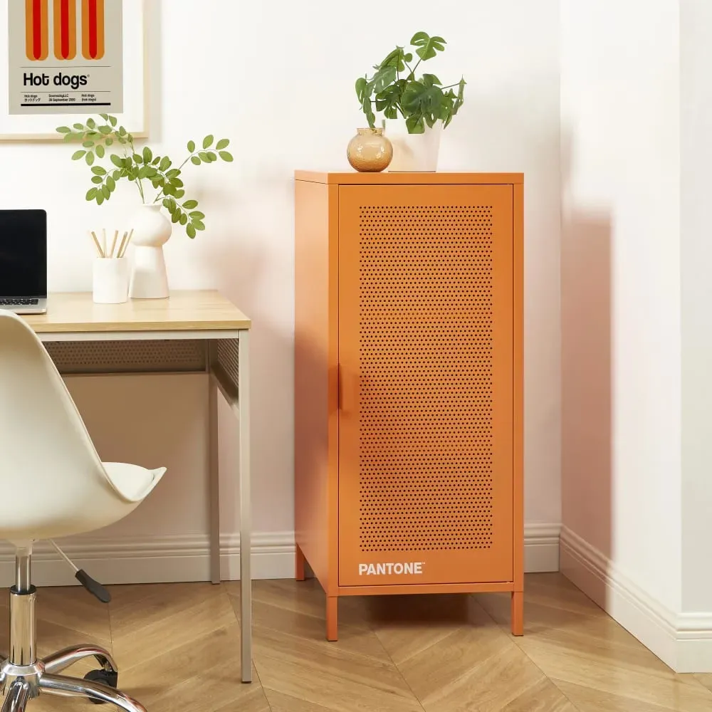 Illustration numéro 2 du produit Caisson de bureau métal orange h105cm