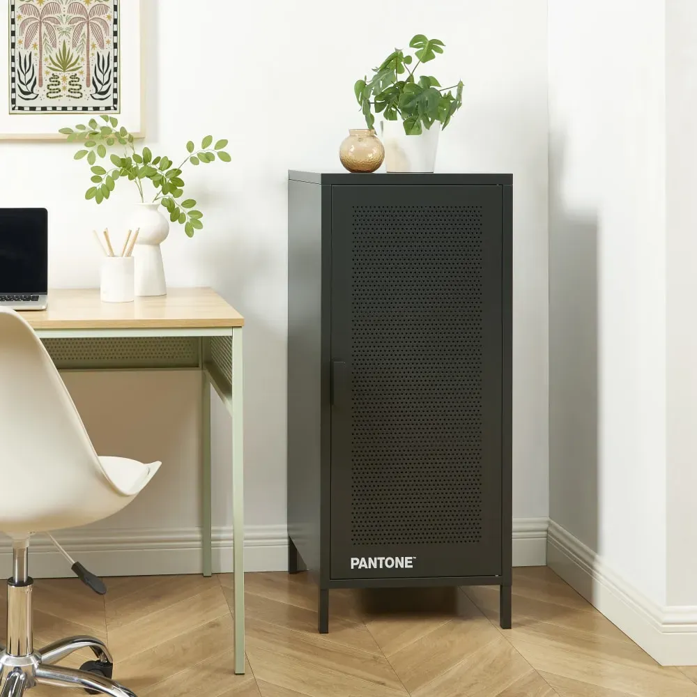 Illustration numéro 2 du produit Caisson de bureau métal gris anthracite h105cm