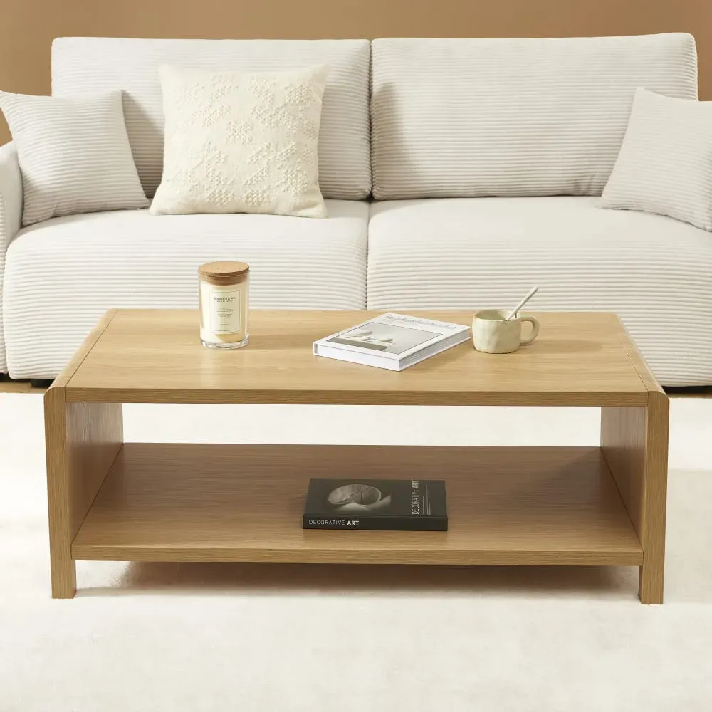 Illustration numéro 2 du produit Table basse  effet chêne