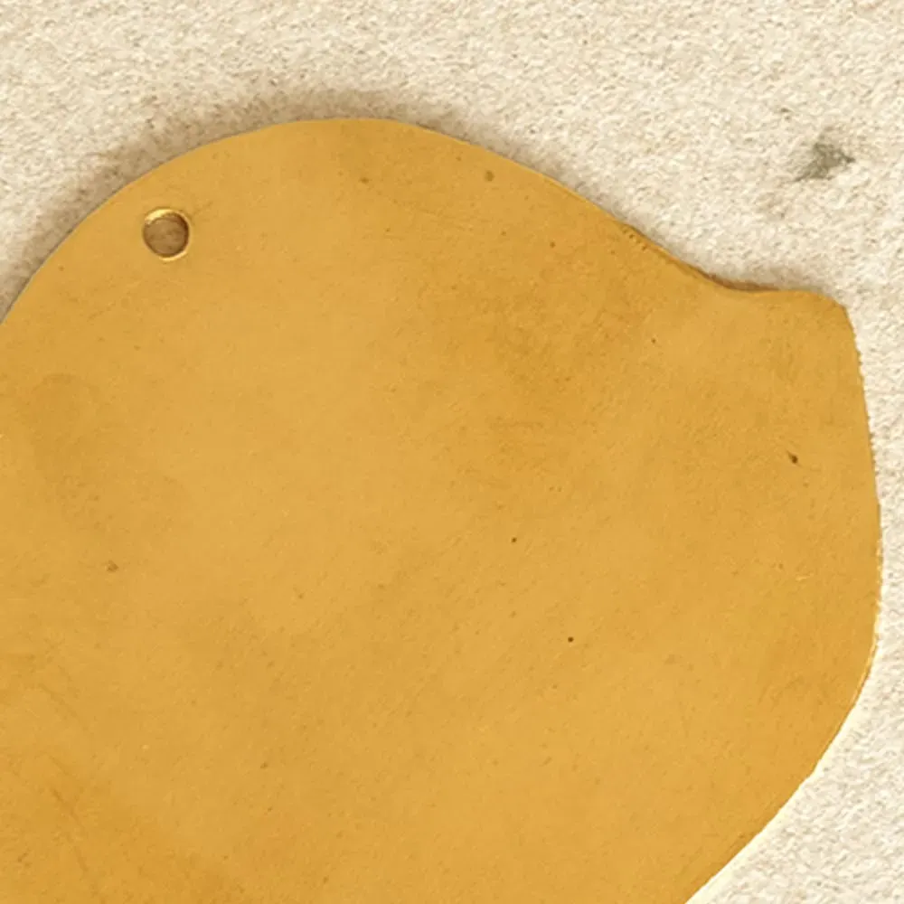 Illustration numéro 2 du produit Déco murale poisson en laiton métal doré 9x7 cm