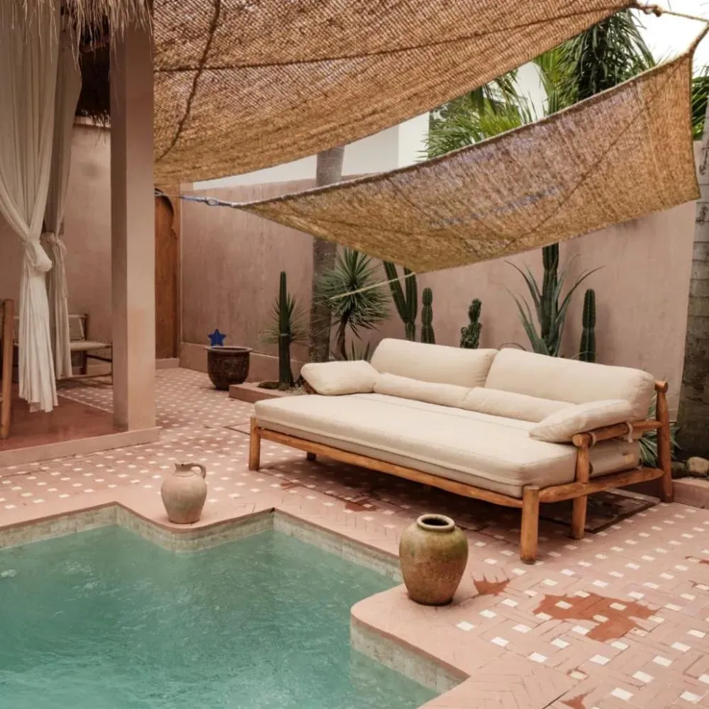 Illustration numéro 2 du produit Voile d'ombrage en fibre de coco à  suspendre 2x3