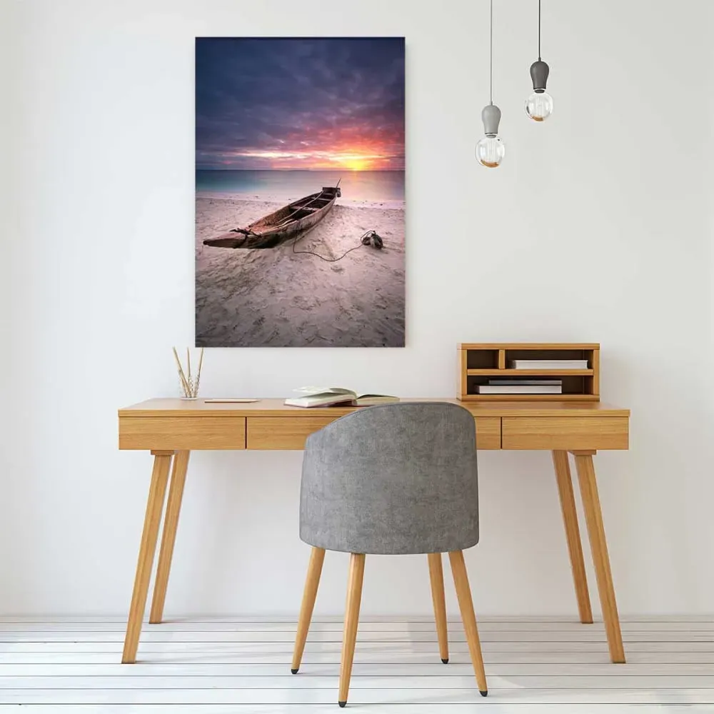 Illustration numéro 2 du produit Tableau Zanzibar couche de soleil imprimé sur toile 60x90 cm