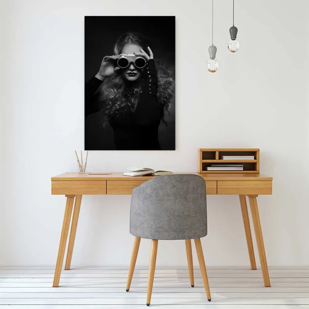 Illustration numéro 2 du produit Tableau noir et blanc  studio Viki imprimé sur toile 60x90 cm