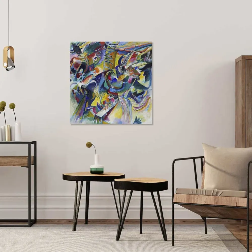 Illustration numéro 2 du produit Tableau d'art Improvisation de Kandinsky imprimé sur toile 50x50 cm