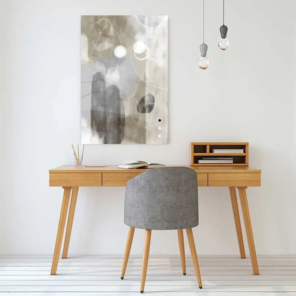 Illustration numéro 2 du produit Tableau abstrait et soft line imprimé sur toile 60x90 cm